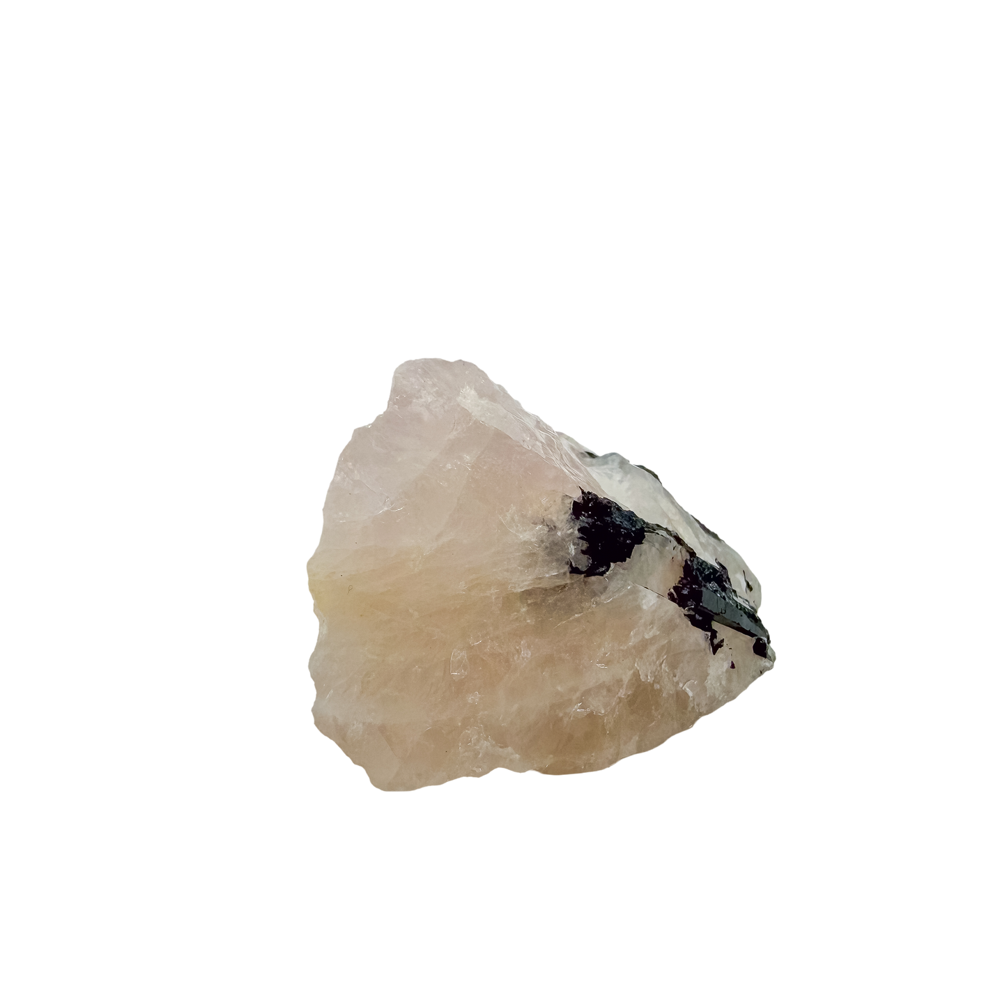 Second face of the long tourmaline vein, 141 g with more tourmaline through the pink