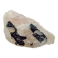 Reverse face of the long tourmaline vein, 141 g of rose quartz with tourmaline