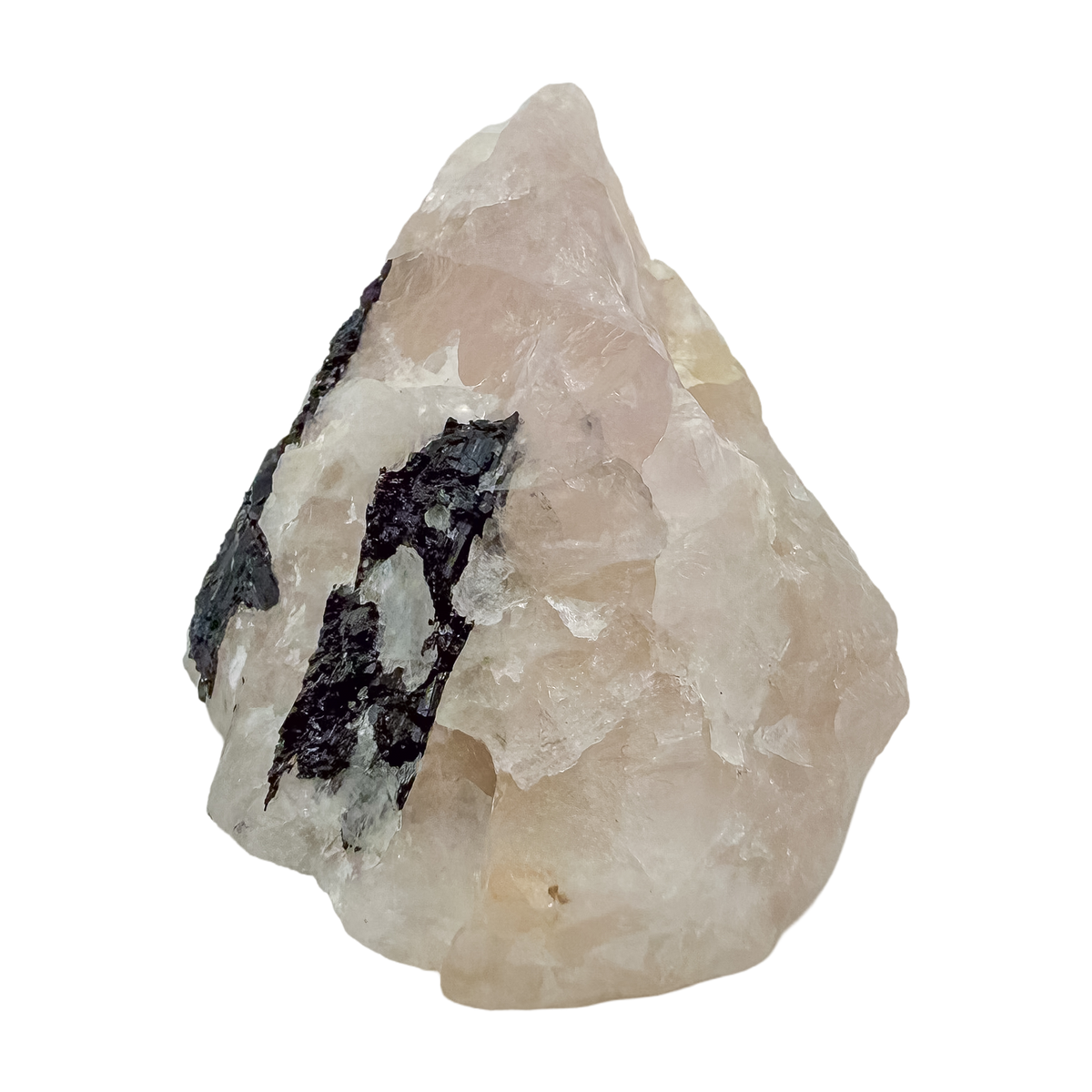 Close detail of black schorl blades in the long tourmaline vein, 141 g