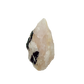 Side profile of the long tourmaline vein, 1.72 inches deep with tourmaline along the edge