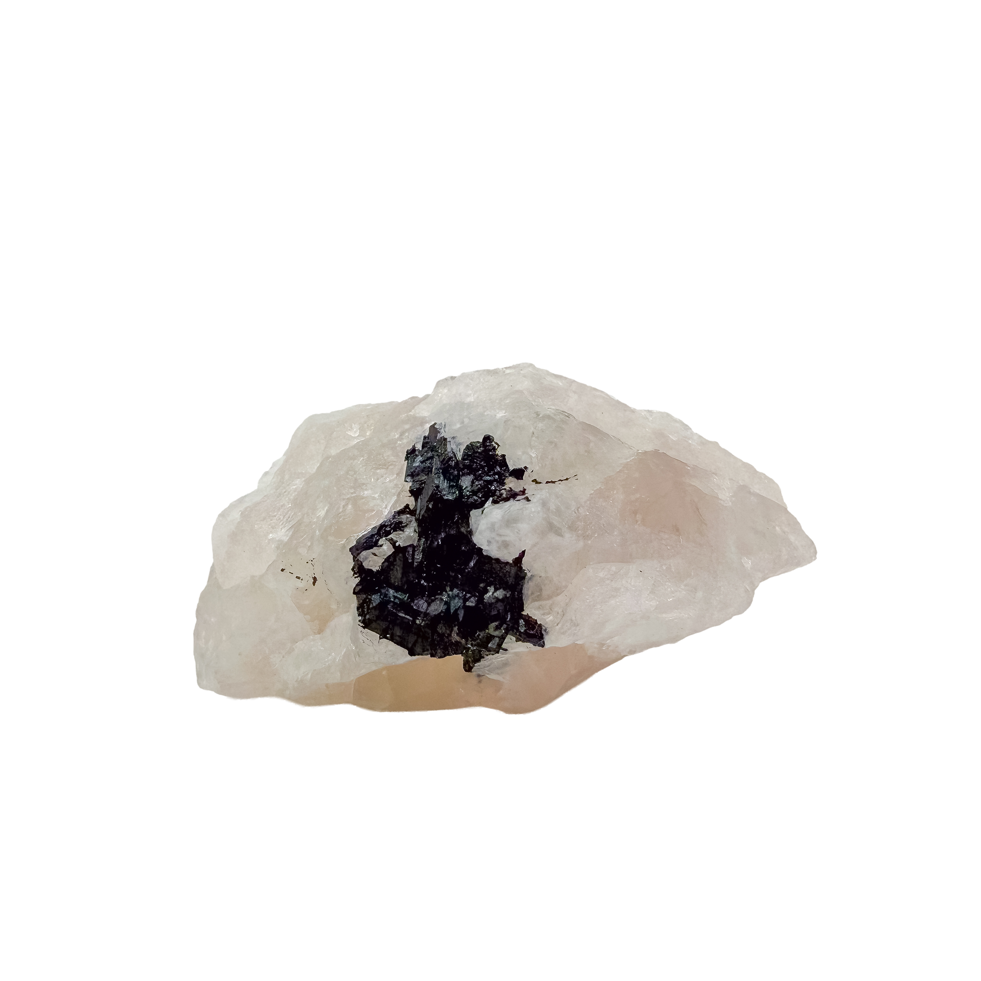 Back of the tapered pink piece, showing the natural break surface, 3.08 inches