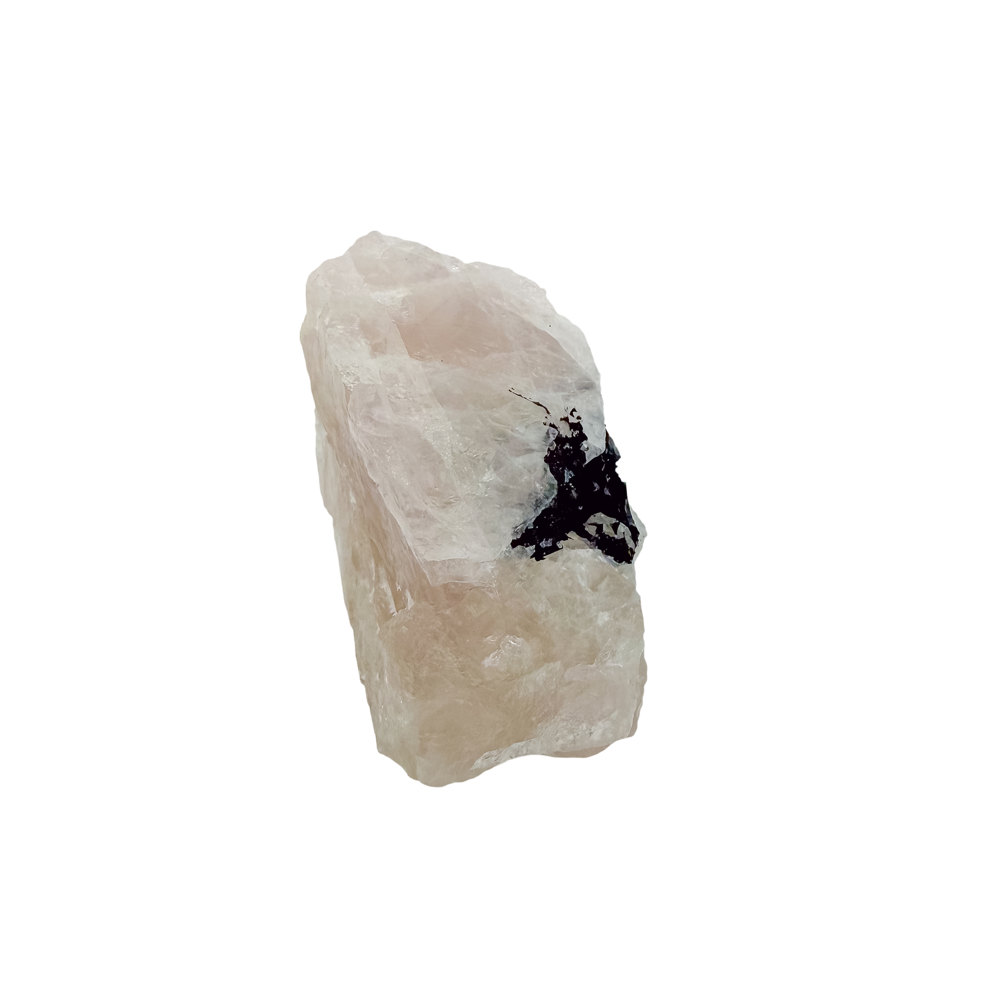 Macro of the tourmaline and quartz intergrowth on the tapered pink piece, 3.08 inches