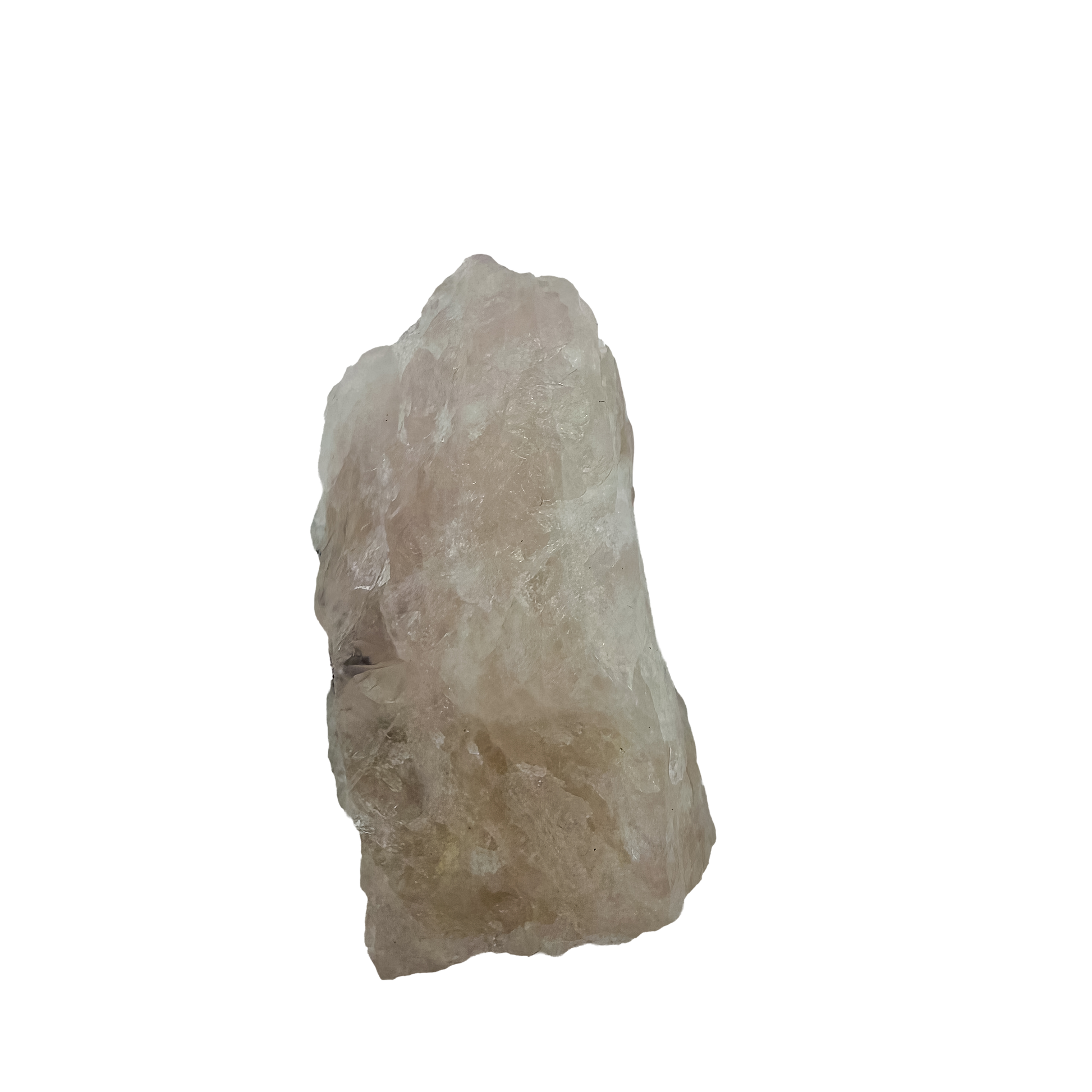 Edge elevation of the tapered pink piece, 163 g from Brazil