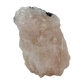 Brazilian rose quartz with tourmaline, the elongated pink body, 2.88 inches long