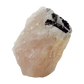 The elongated pink body turned to show tourmaline under the quartz, 164 g