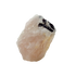 The elongated pink body turned to show tourmaline under the quartz, 164 g