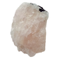 Detail of jet-black crystal against the pale pink of the elongated pink body