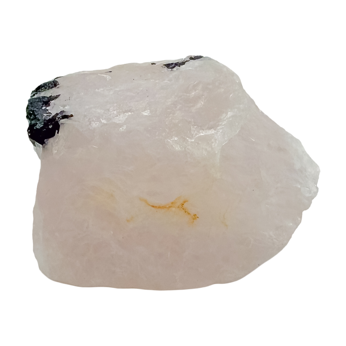Rotated view of the wide pink face, a 224 g Minas Gerais specimen