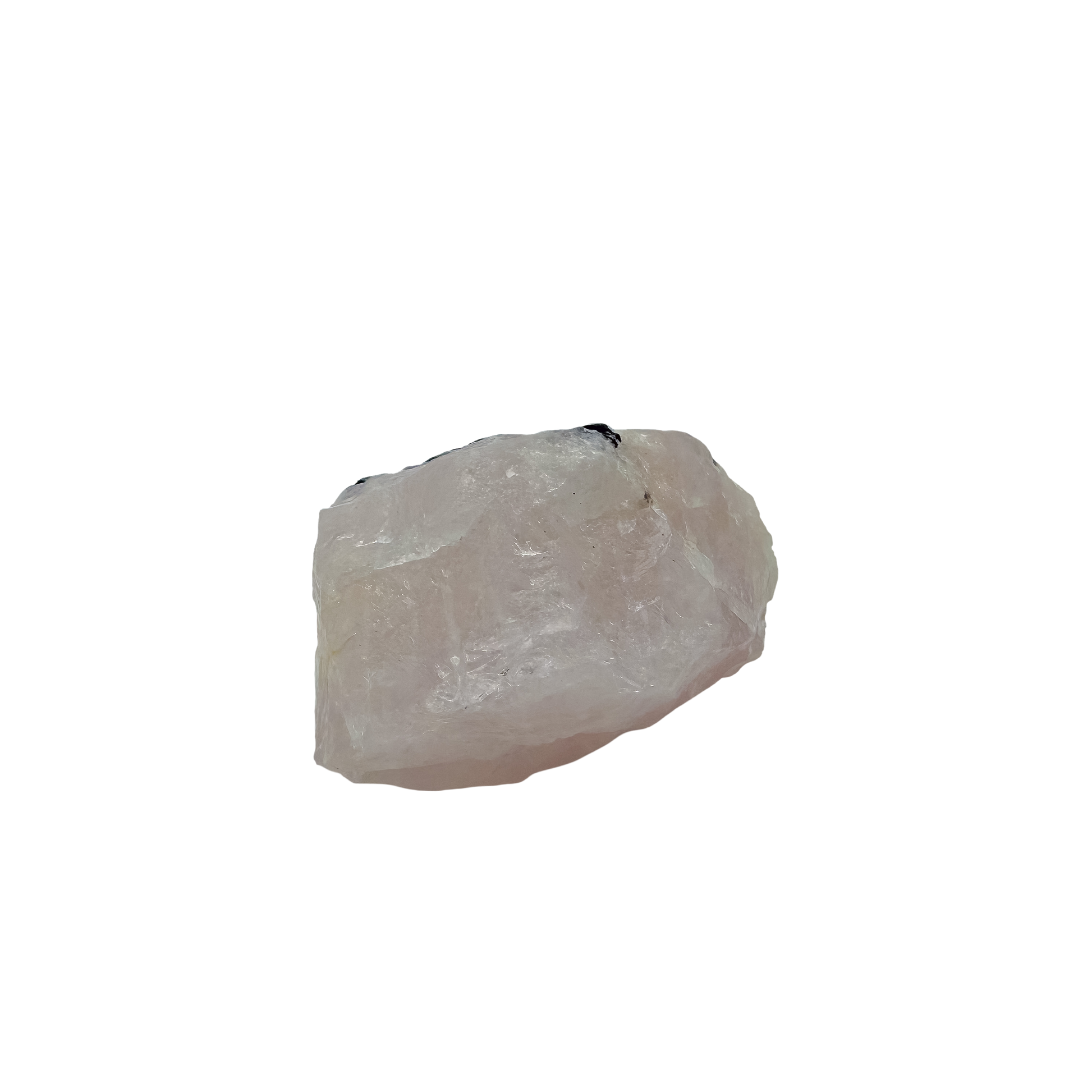 Underside of the wide pink face, 2.20 inches of Brazilian rose quartz