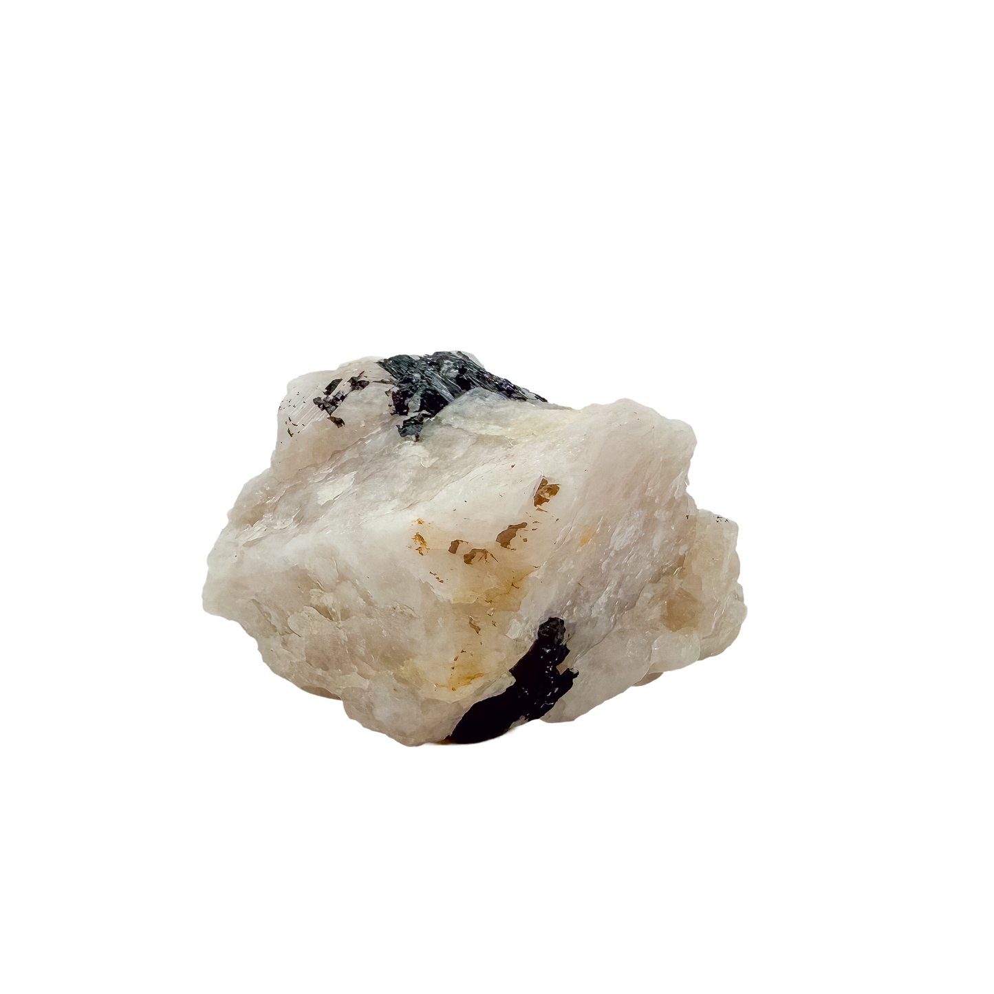 Side profile of the heaviest of the lot, 2.73 inches deep with tourmaline along the edge