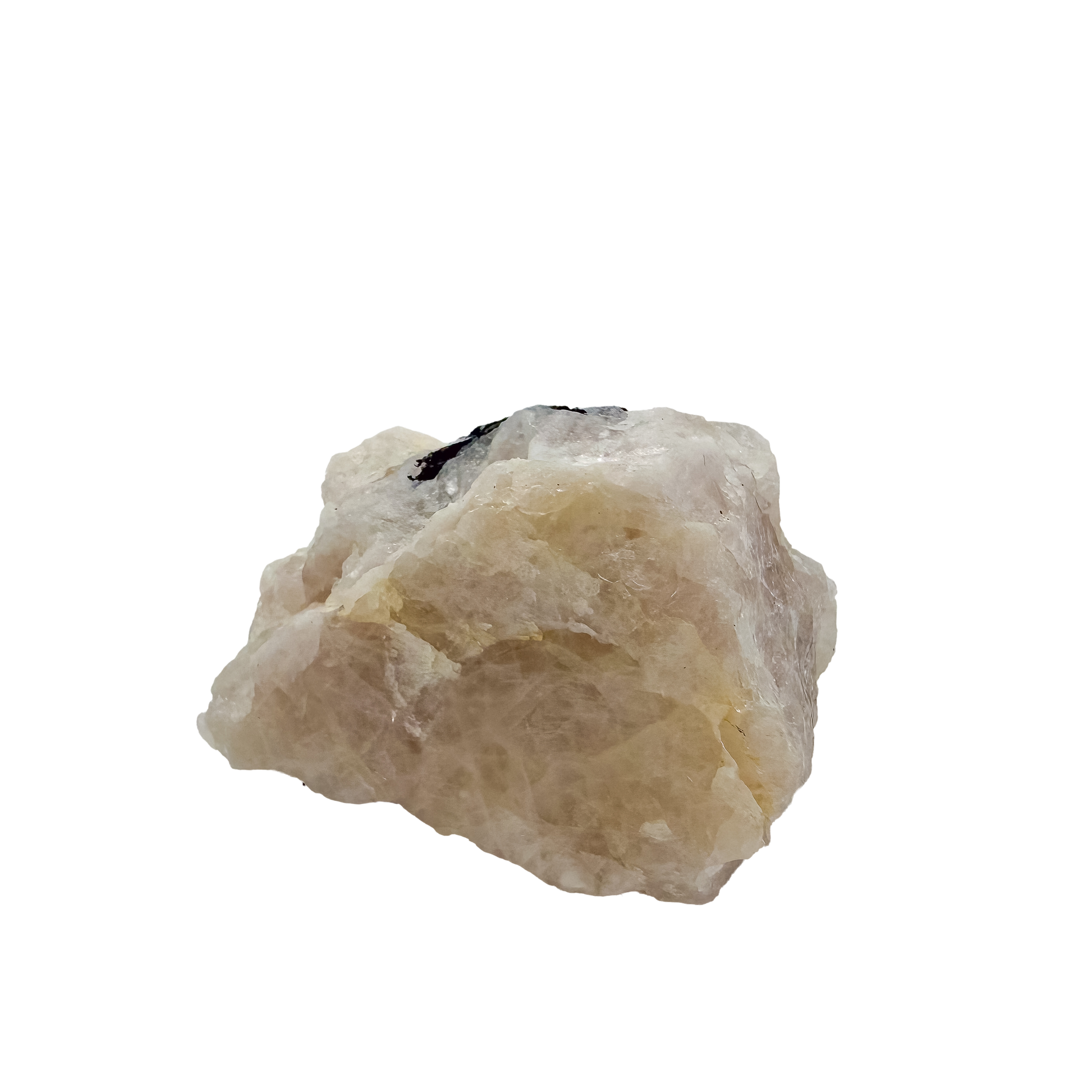 Rose quartz threaded with black tourmaline, the heaviest of the lot, 2.64 by 1.82 inches from Minas Gerais