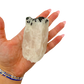 Hand holding the large pink block to convey its real size, 3.15 inches