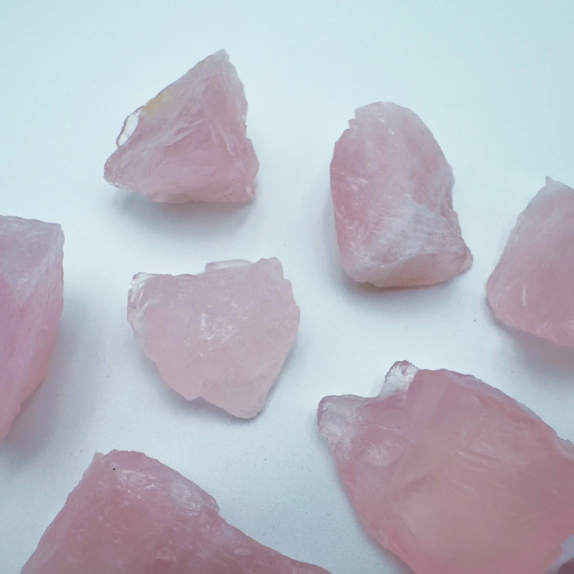 Base detail of Grade AA Rose Quartz raw