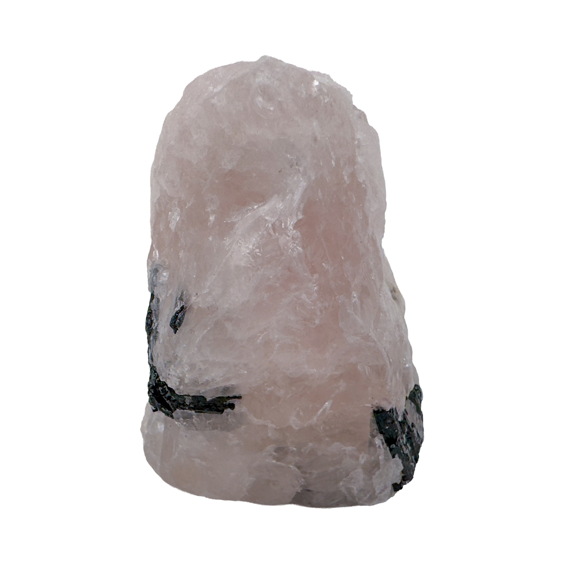 Rose Quartz with Black Tourmaline Brazil — detail view 3
