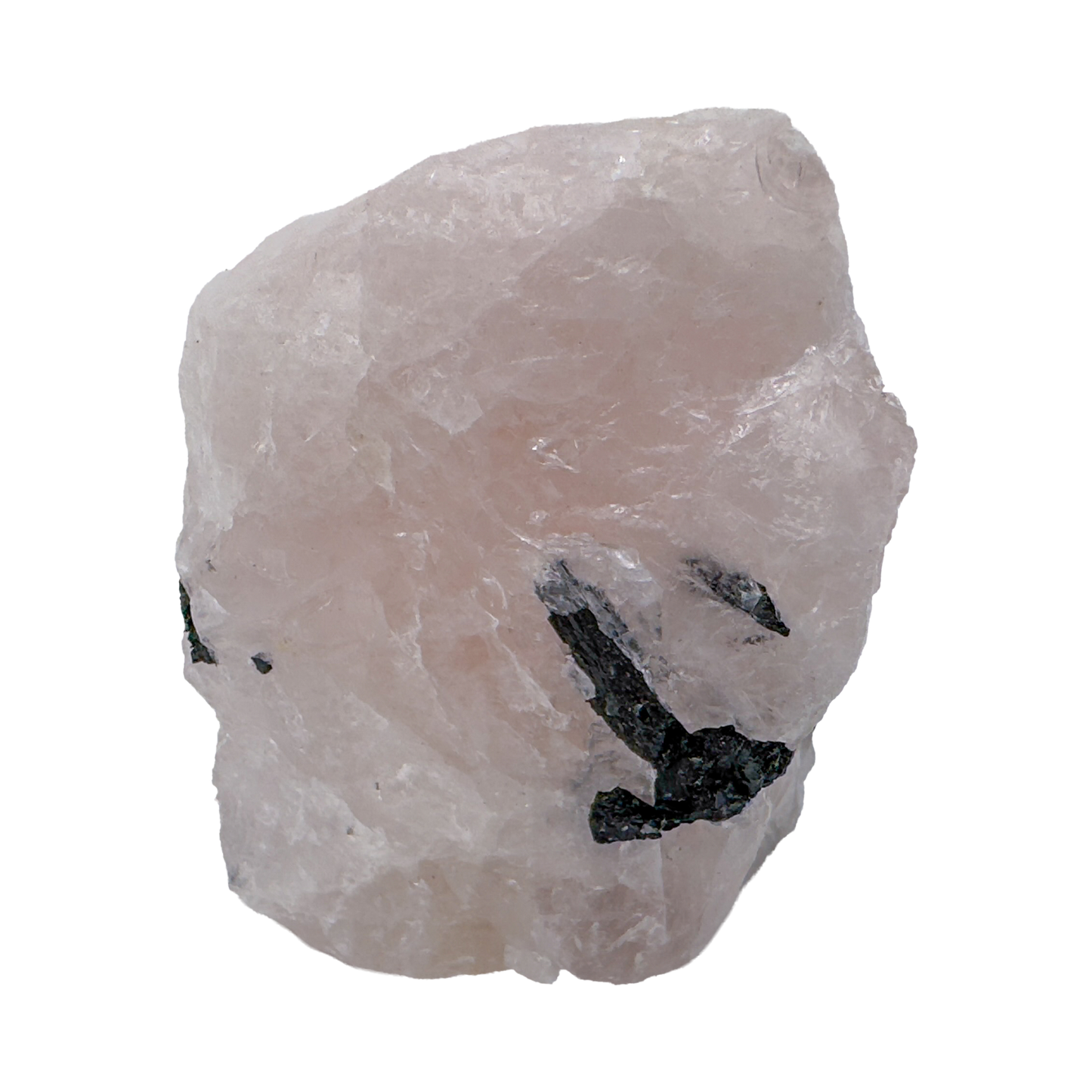 Rose Quartz with Black Tourmaline Brazil — detail view 4