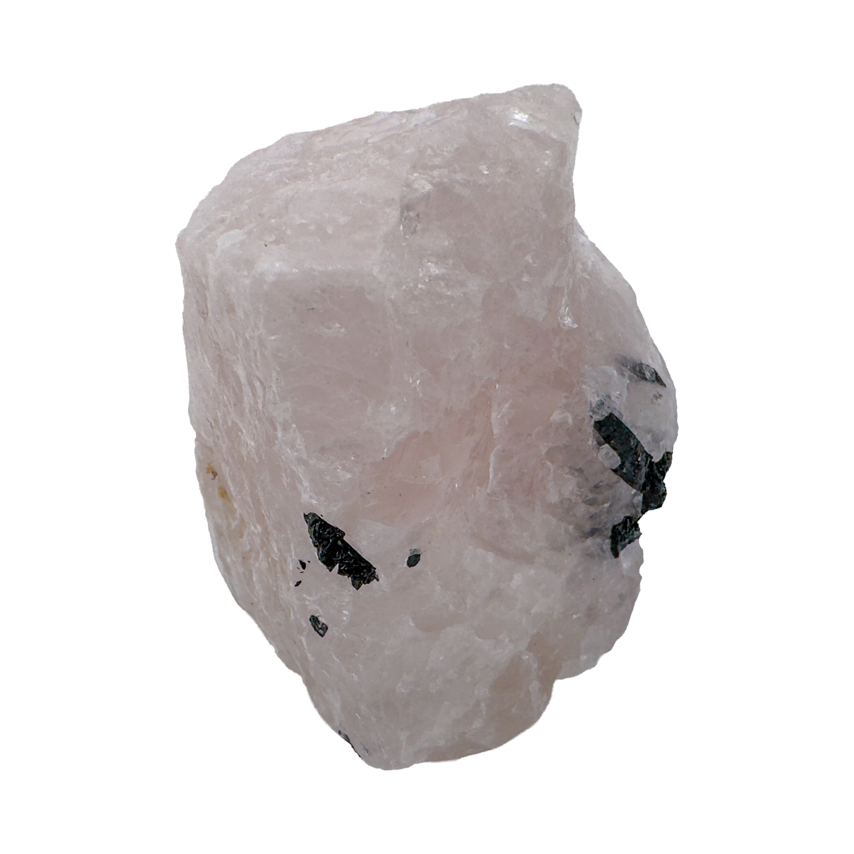 Rose Quartz with Black Tourmaline Brazil — detail view 5