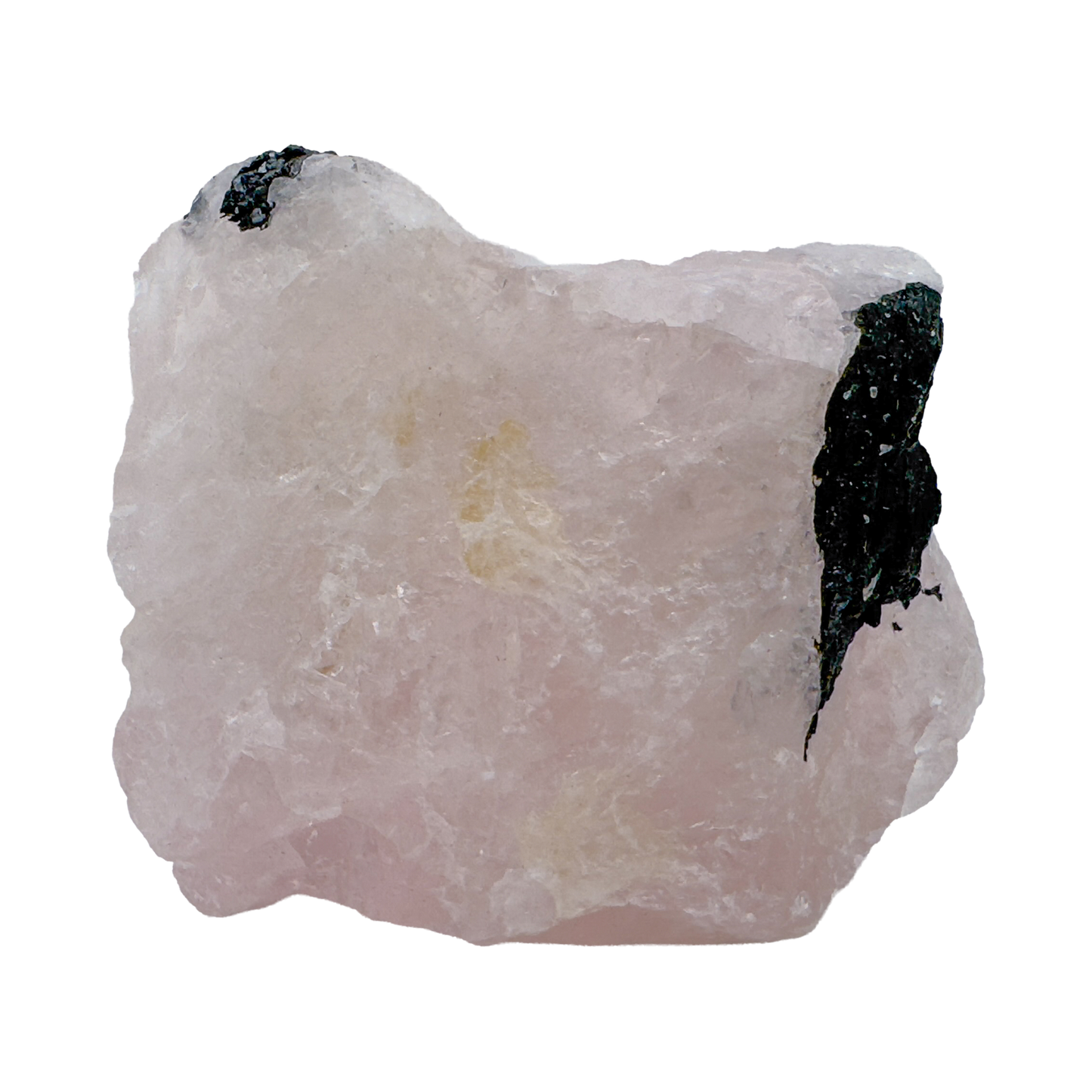 Rose Quartz with Black Tourmaline Brazil — detail view 2