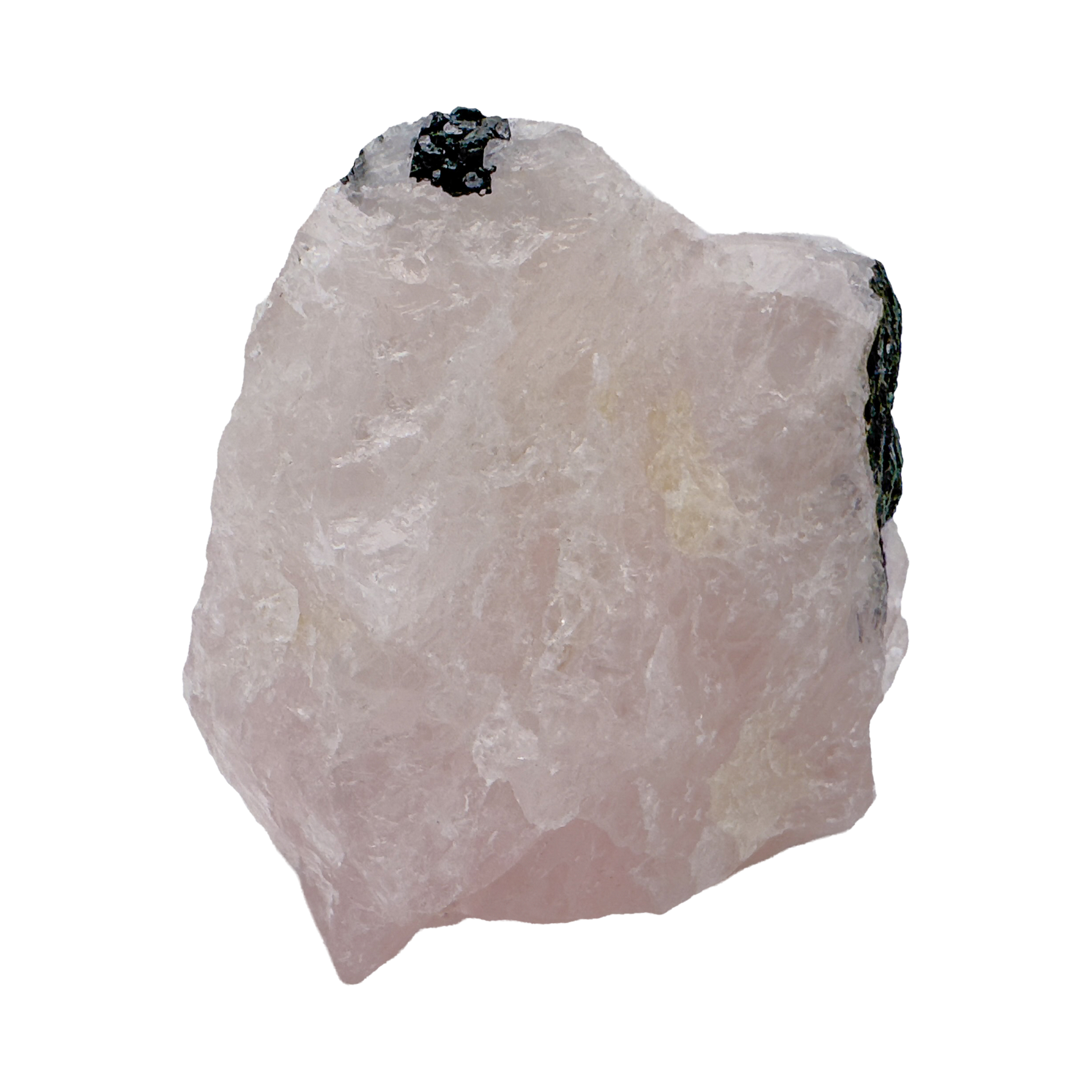 Rose Quartz with Black Tourmaline Brazil — detail view 3
