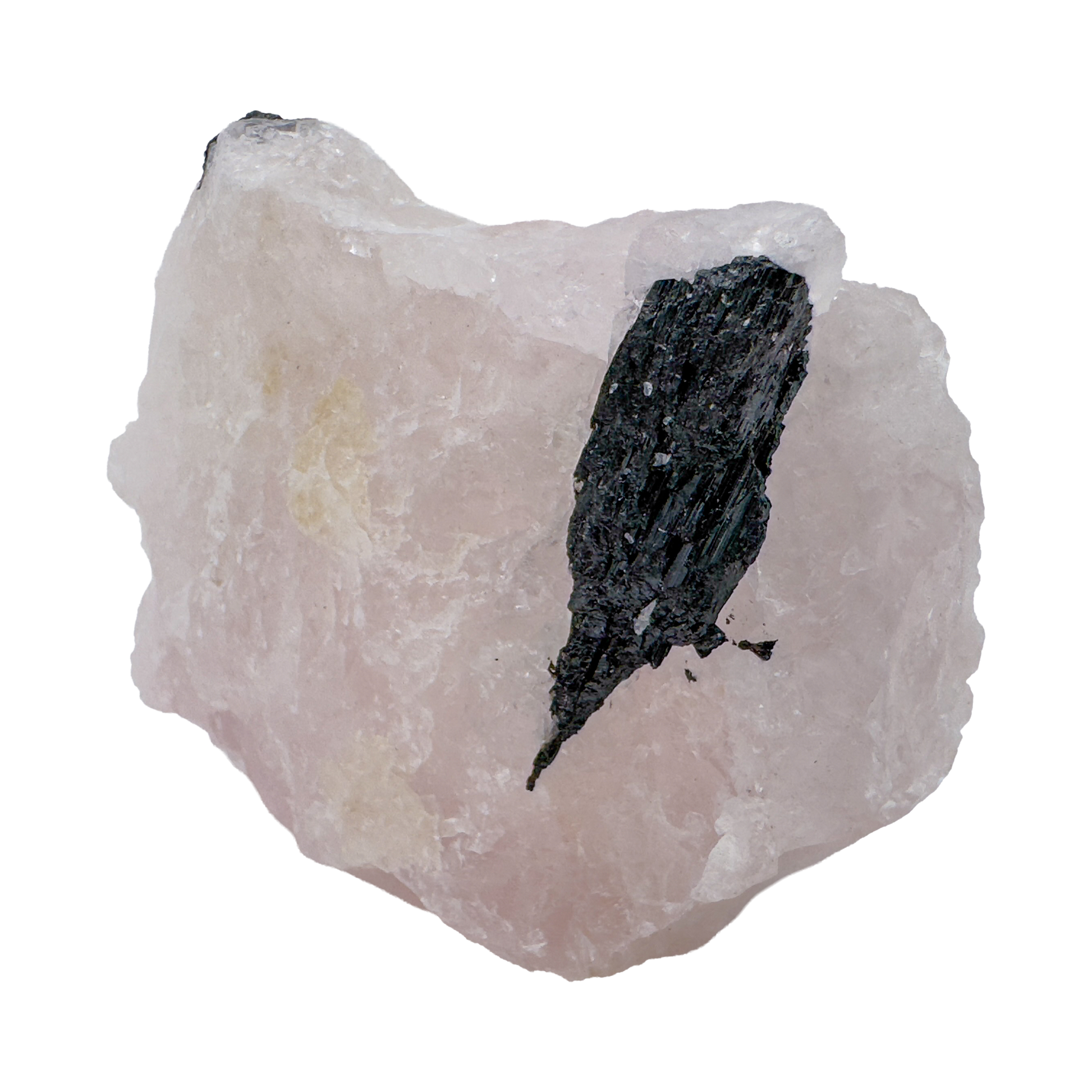 Rose Quartz with Black Tourmaline Brazil — detail view 6