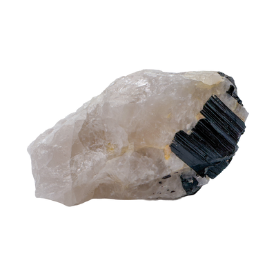 Rose Quartz with Black Tourmaline Brazil — detail view 6