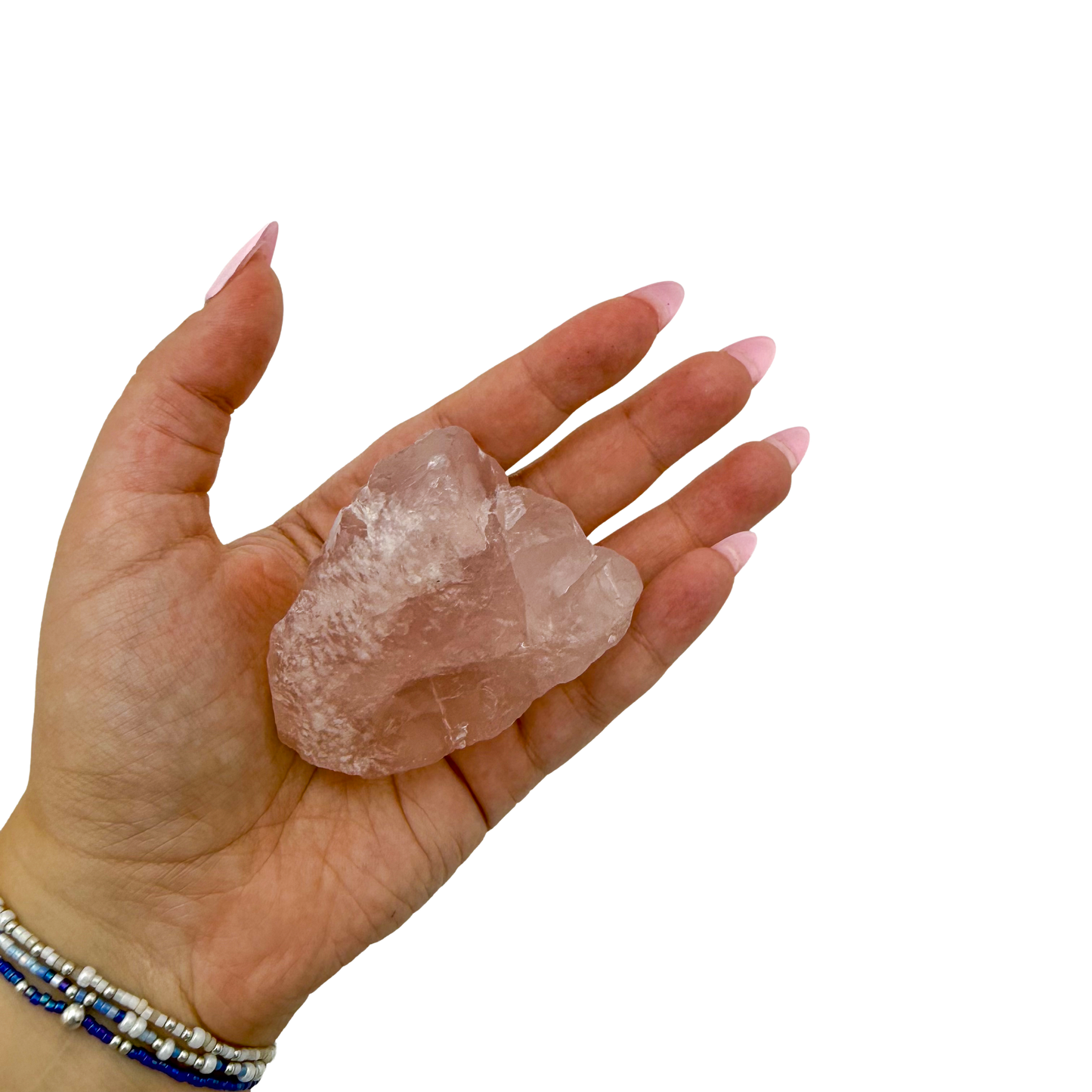 Rose Quartz collector specimen from Madagascar, alternate view