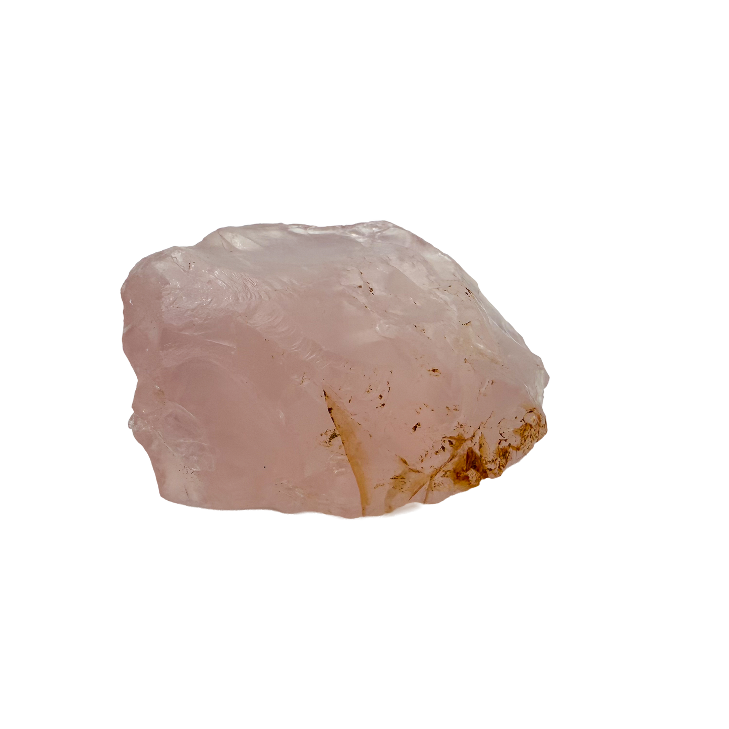 Collector grade Rose Quartz raw crystal specimen from Alaotra-Mangoro, Madagascar, uncut blush pink stone