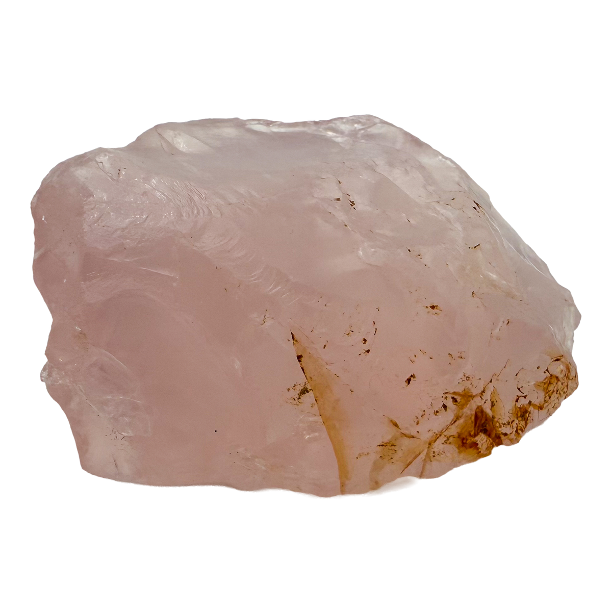 Collector grade Rose Quartz raw crystal specimen from Alaotra-Mangoro, Madagascar, uncut blush pink stone