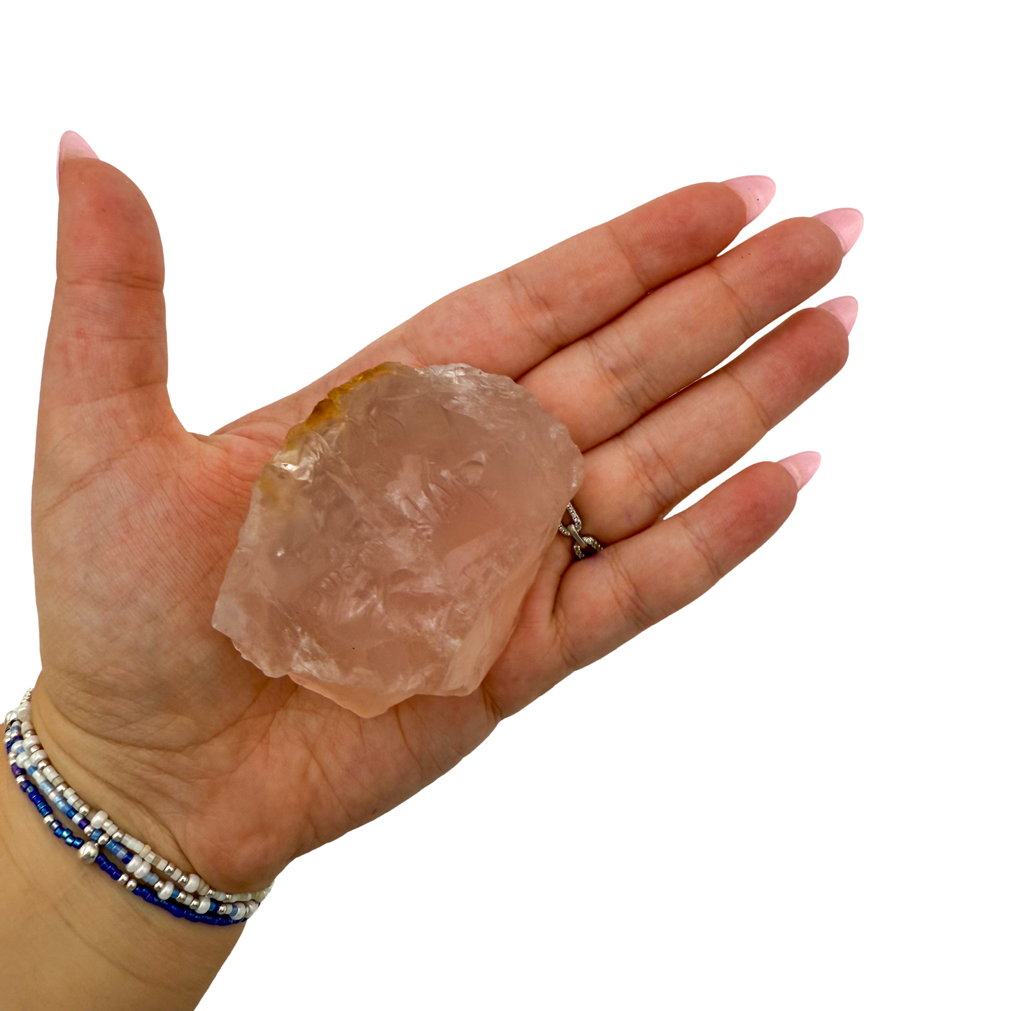 Rose Quartz collector specimen from Madagascar, alternate view