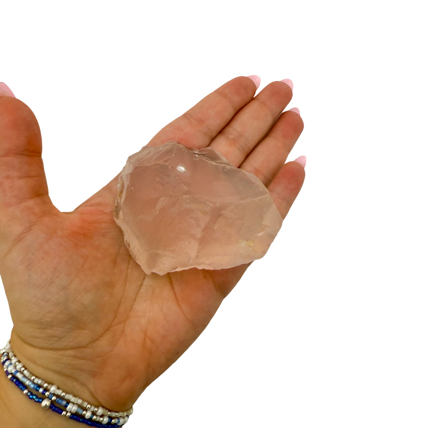 Rose Quartz collector specimen from Madagascar, alternate view