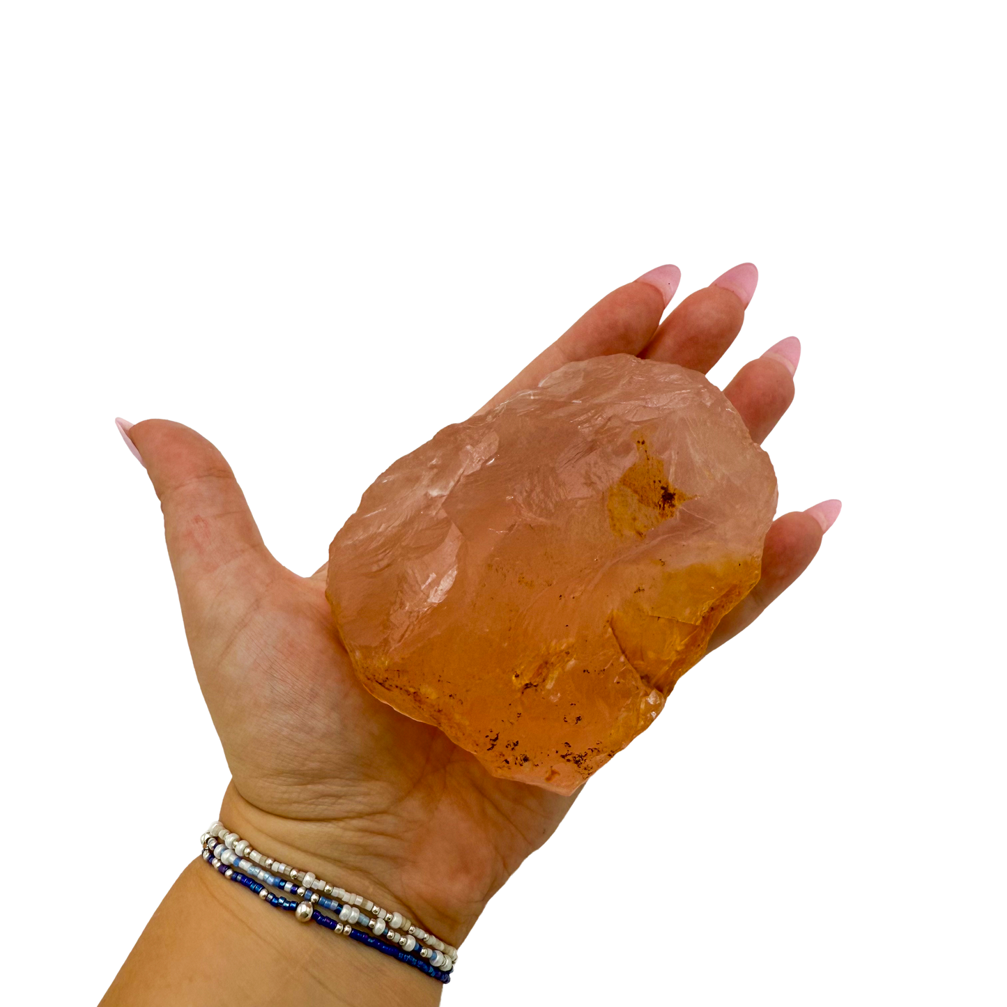 Rose Quartz collector specimen from Madagascar, alternate view