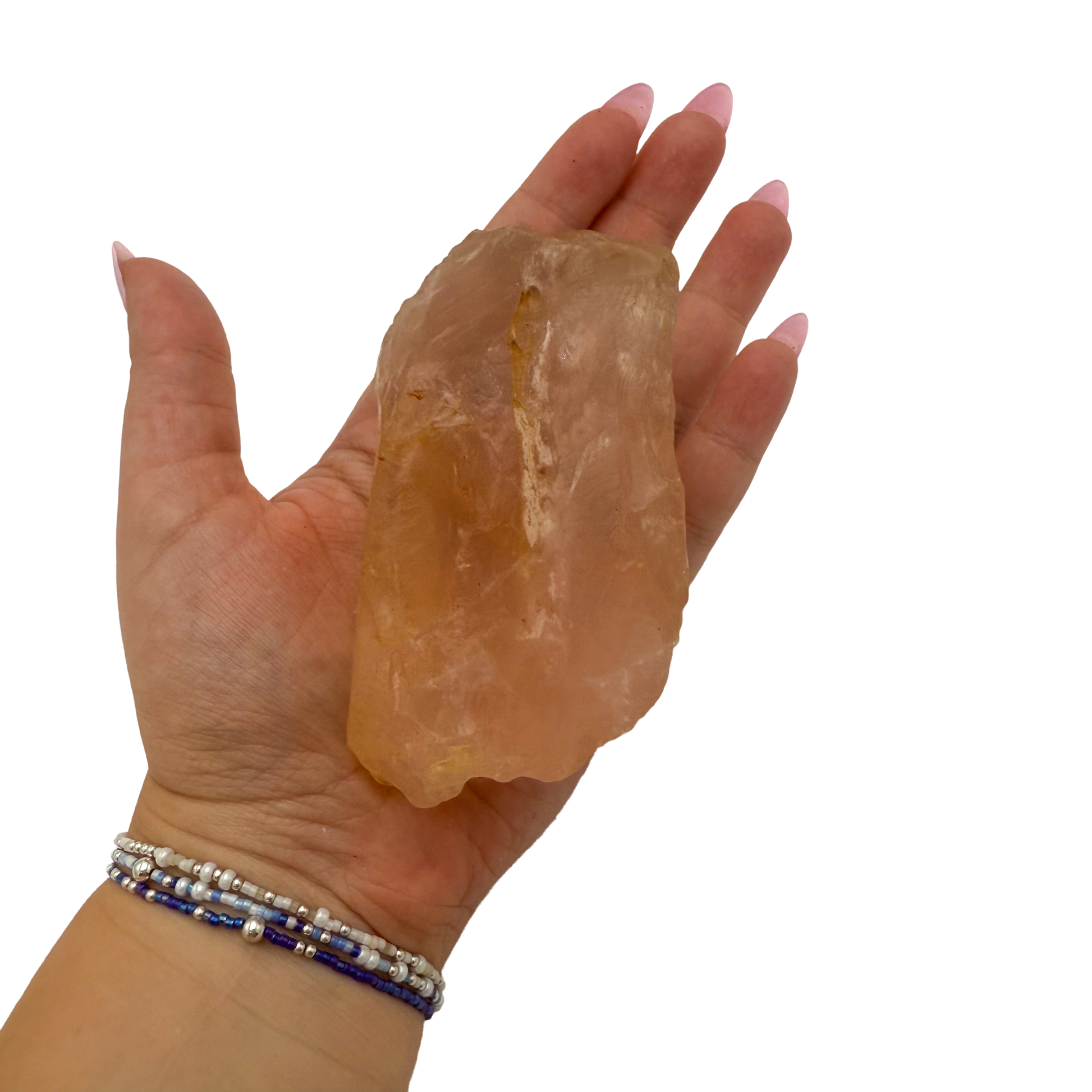 Rose Quartz collector specimen from Madagascar, alternate view