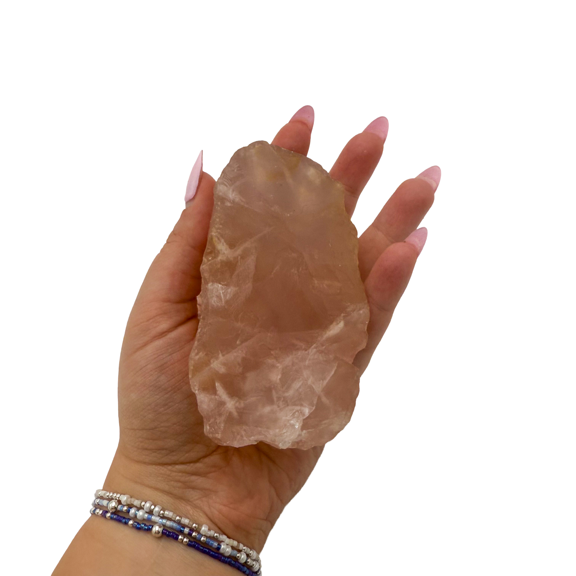 Rose Quartz collector specimen from Madagascar, alternate view