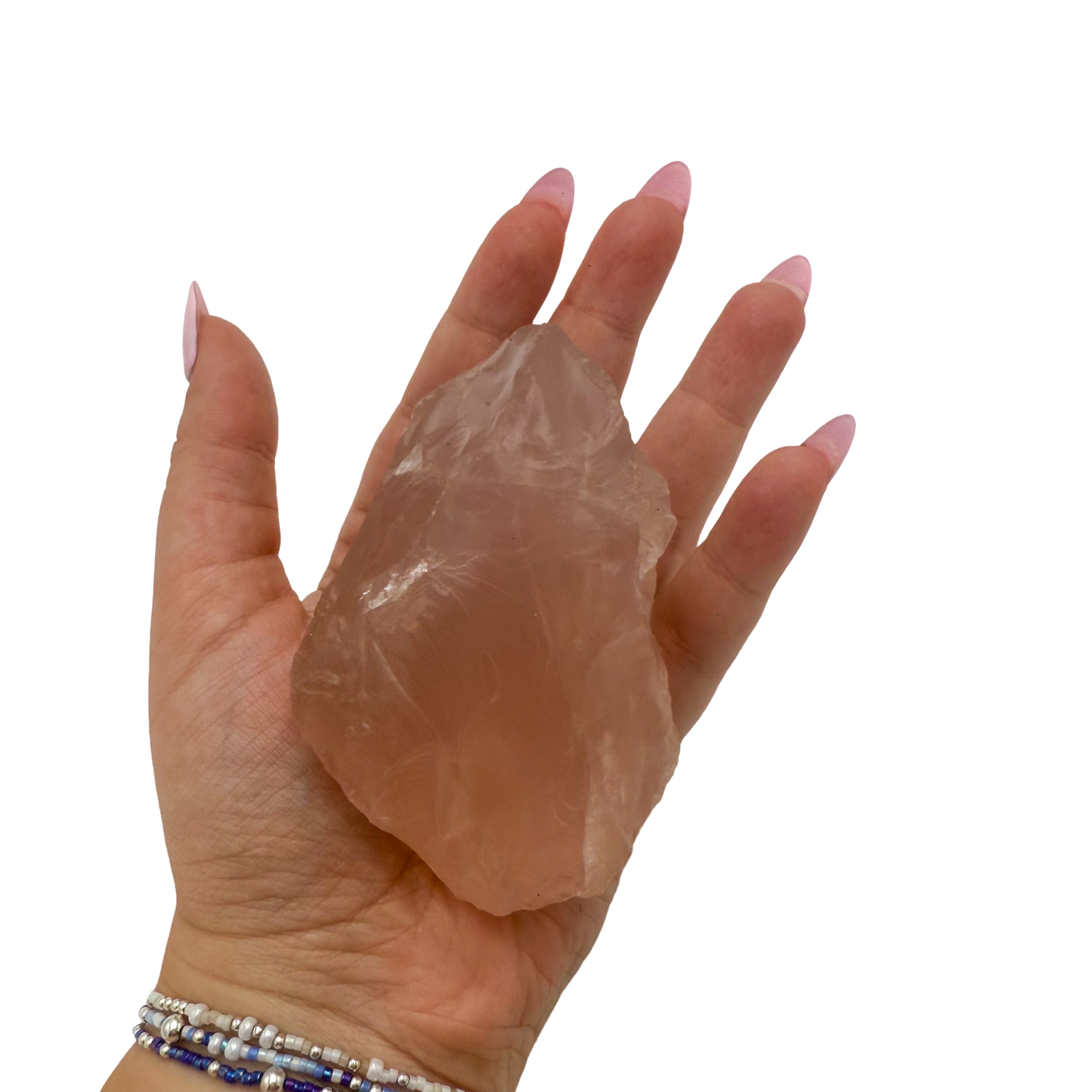 Rose Quartz collector specimen from Madagascar, alternate view