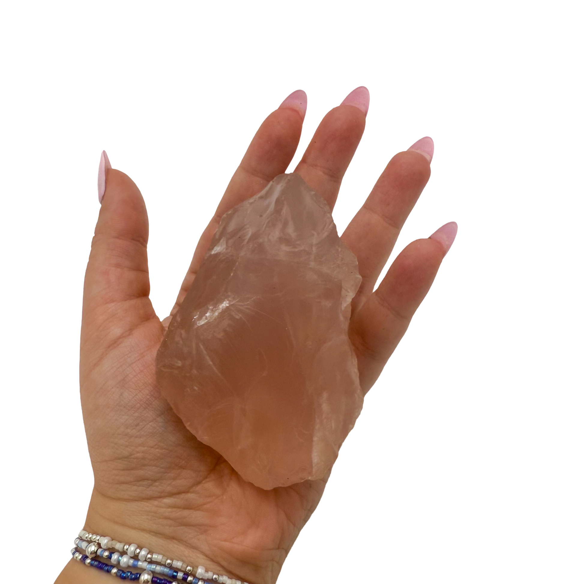 Rose Quartz collector specimen from Madagascar, alternate view