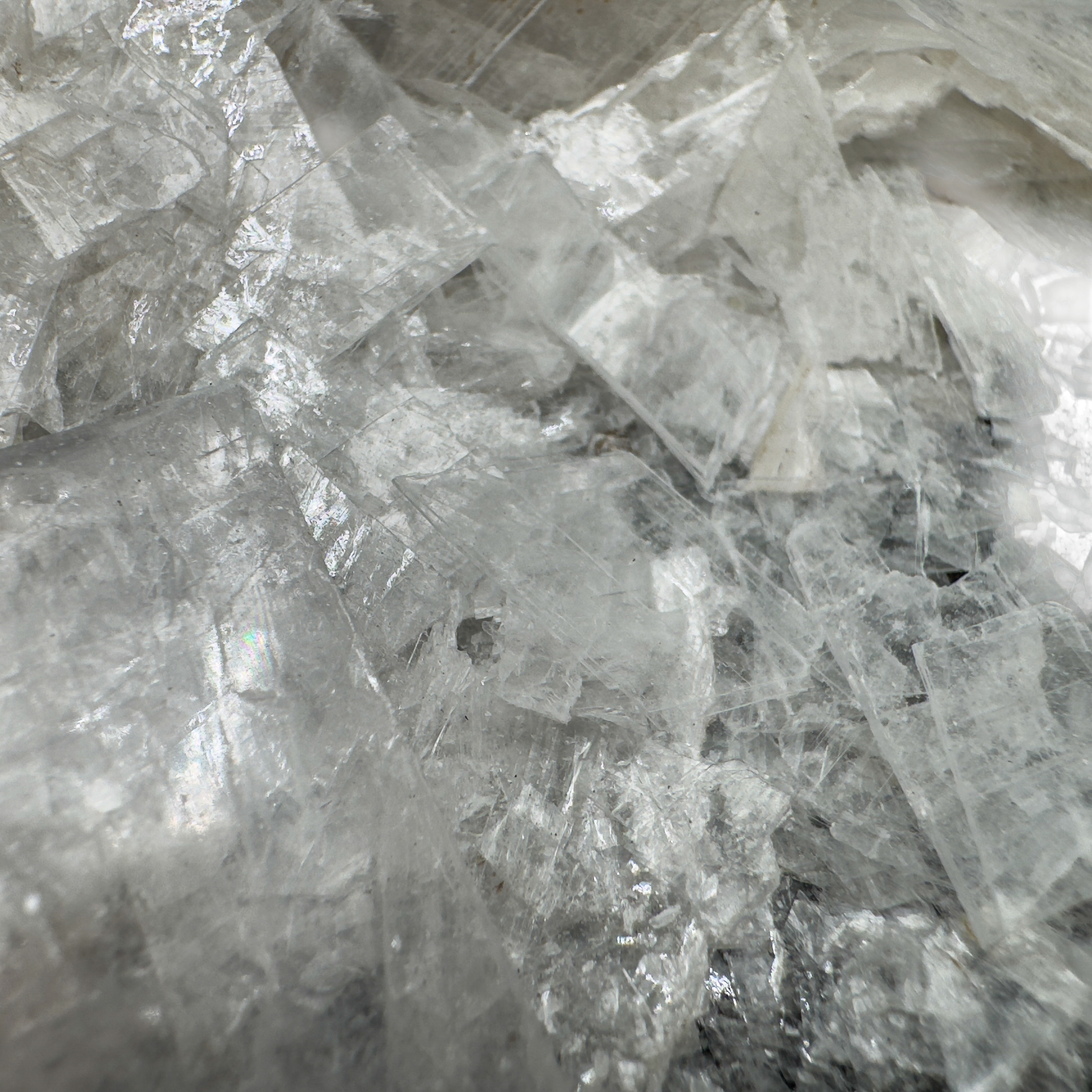 Selenite gypsum texture detail, parallel fiber structure, New Mexico