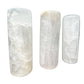 Color detail of Selenite polished cylinder, United States-sourced.