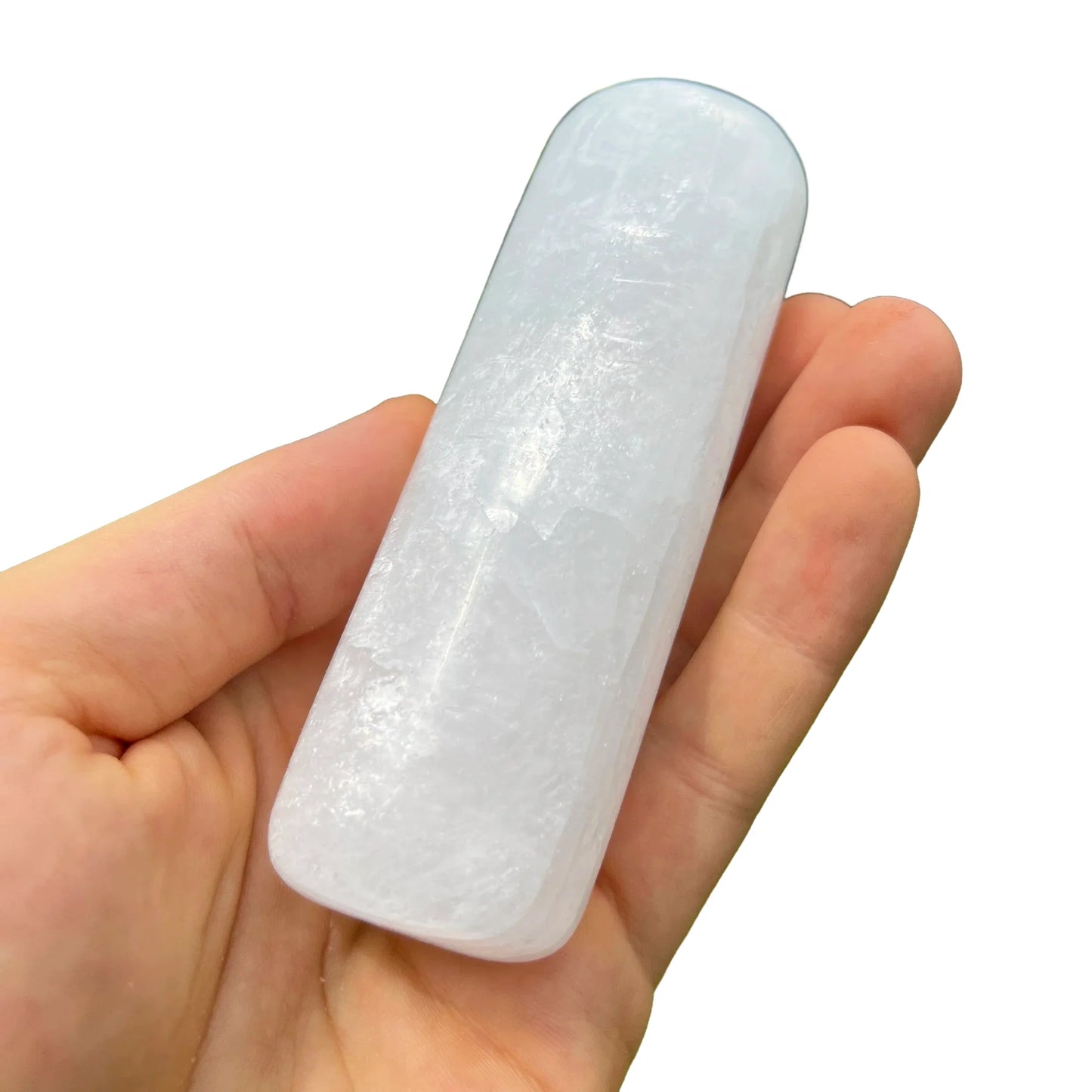 Full profile of Grade AAA Selenite polished crystals & decor ready to ship from Beyond Bohemian