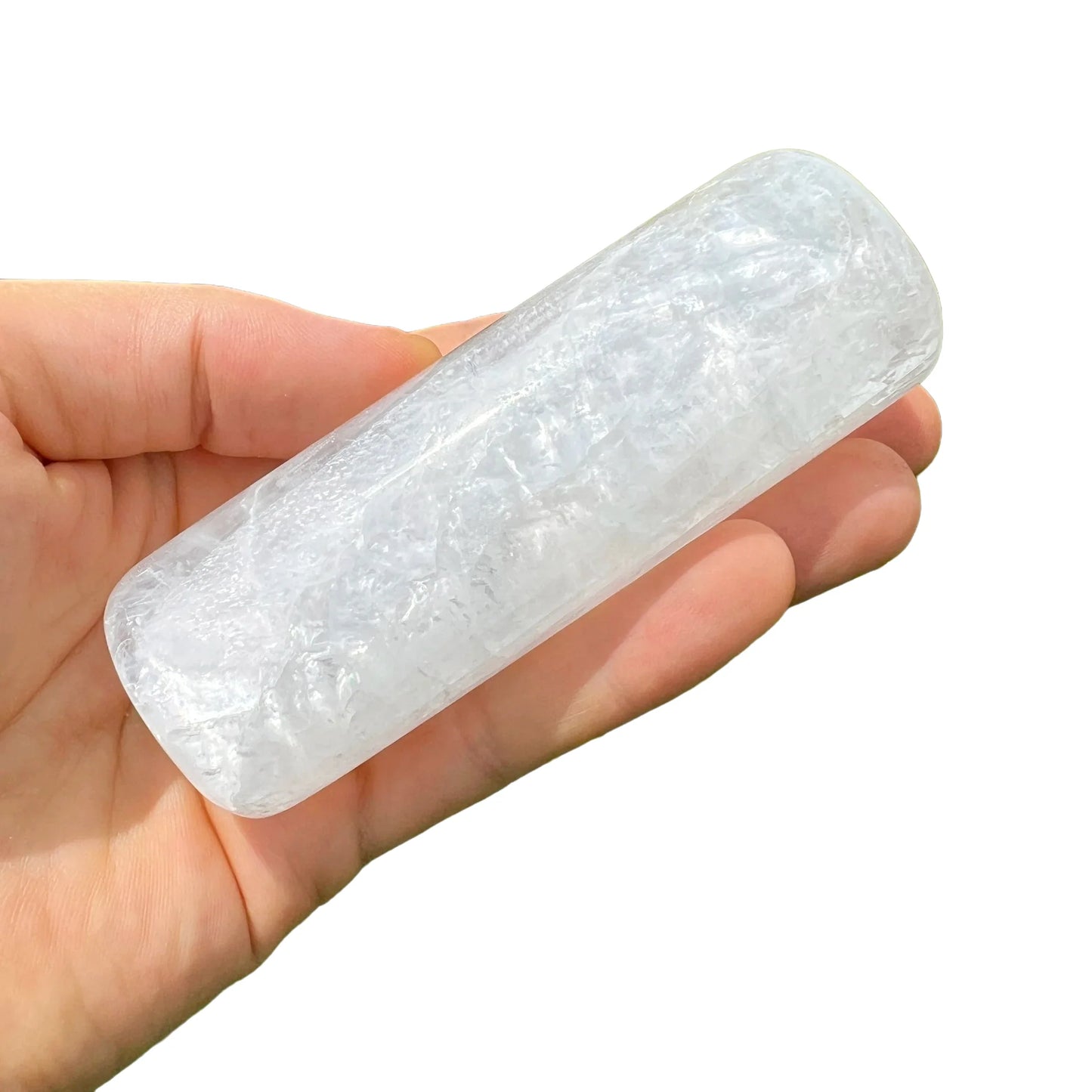 Full profile of Grade AAA Selenite polished crystals & decor ready to ship from Beyond Bohemian