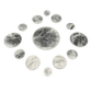 Selenite polished disc, translucent white gypsum with satin optical fiber, AAA grade New Mexico, view 1