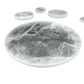 Selenite polished disc, translucent white gypsum with satin optical fiber, AAA grade New Mexico, view 5