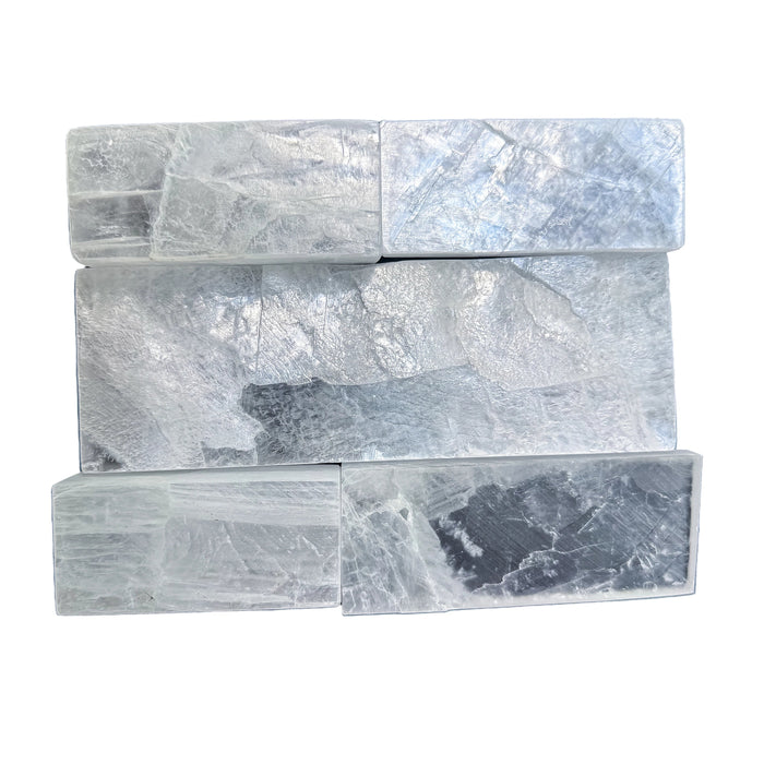 Overlapping Selenite bars showing the clear layered structure inside the gypsum, AAA grade New Mexico
