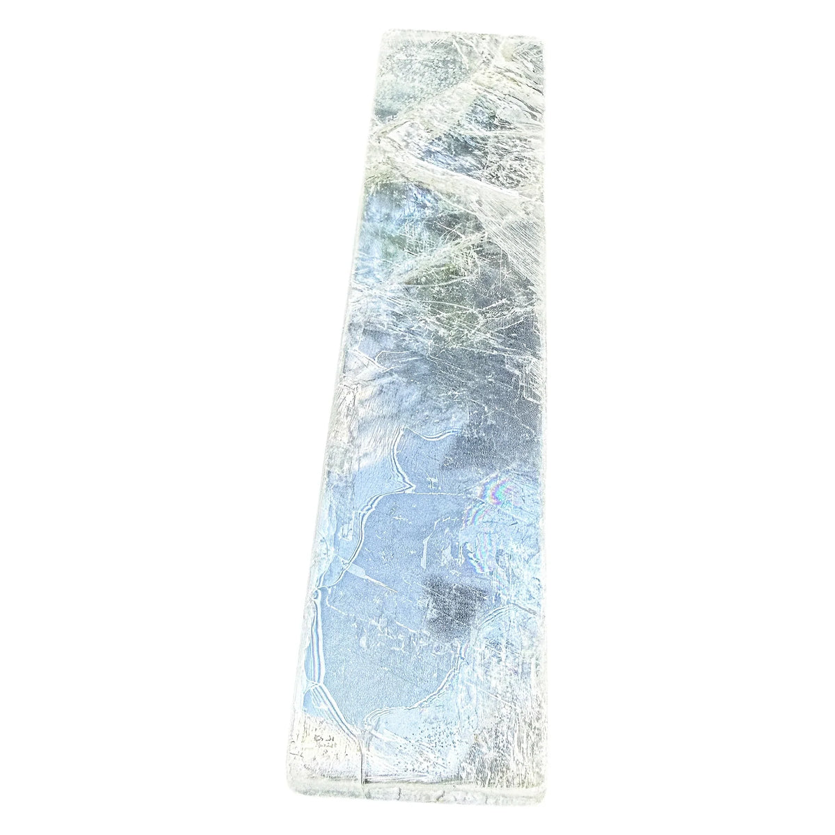 Single Selenite bar photographed alone showing the tapered natural form