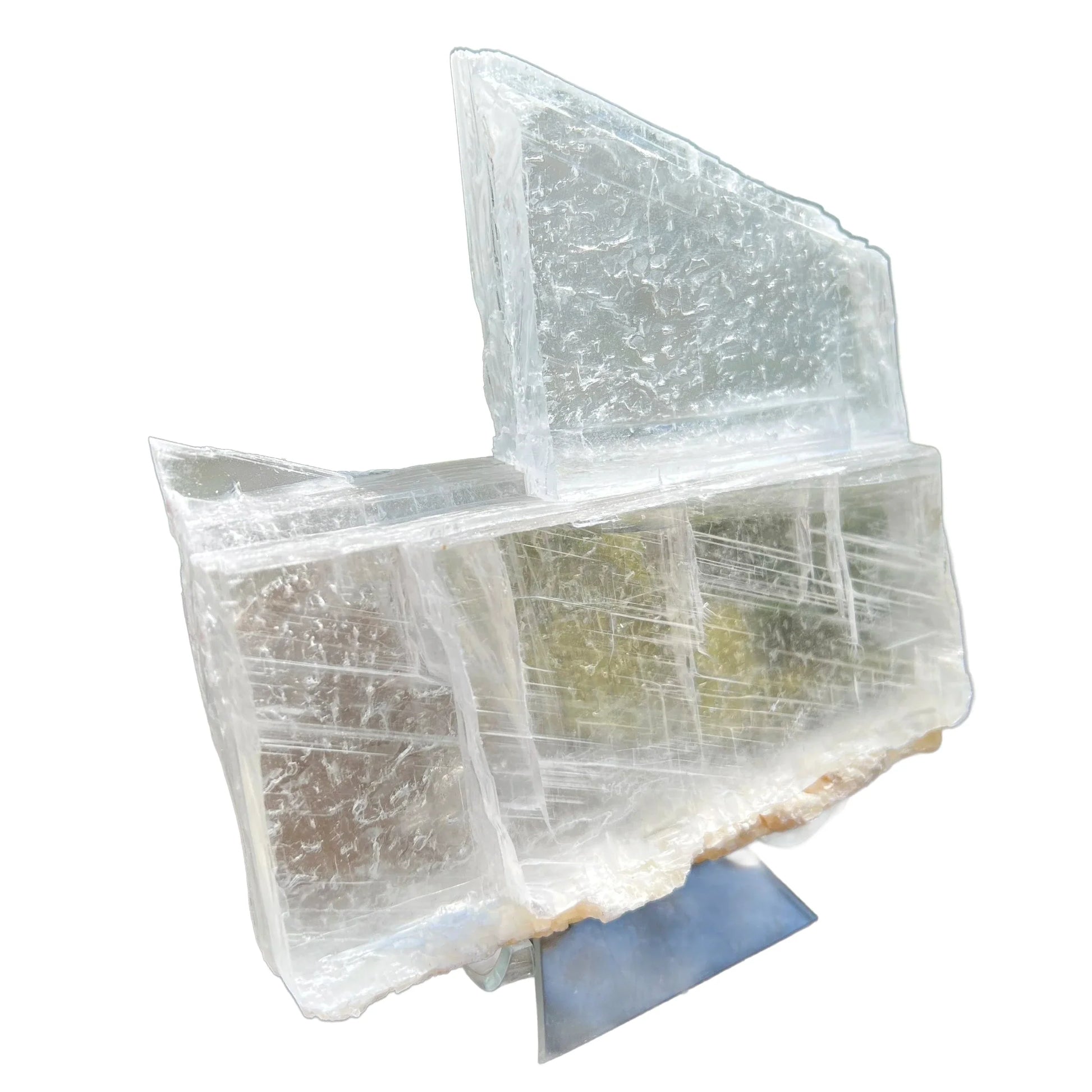 Detail capture of Grade AAA Selenite specimen, showing characteristic color, United States-sourced.