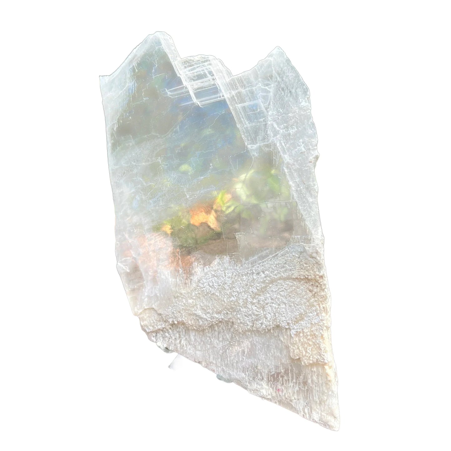 Profile view of Grade AAA Selenite specimen, from United States.