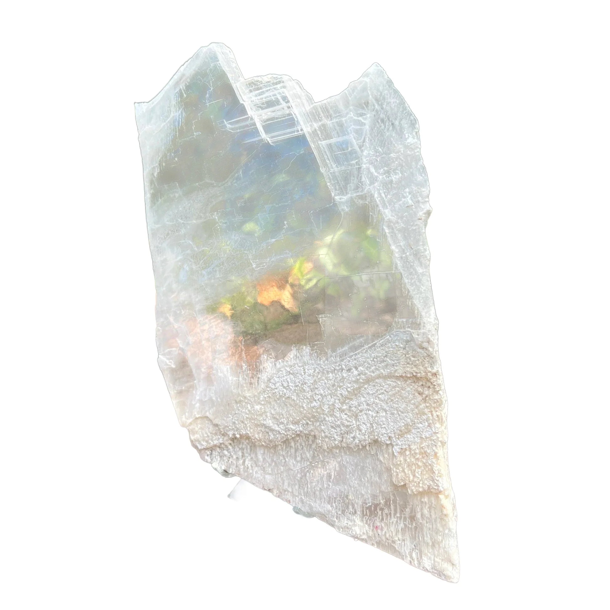 Profile view of Grade AAA Selenite specimen, from United States.