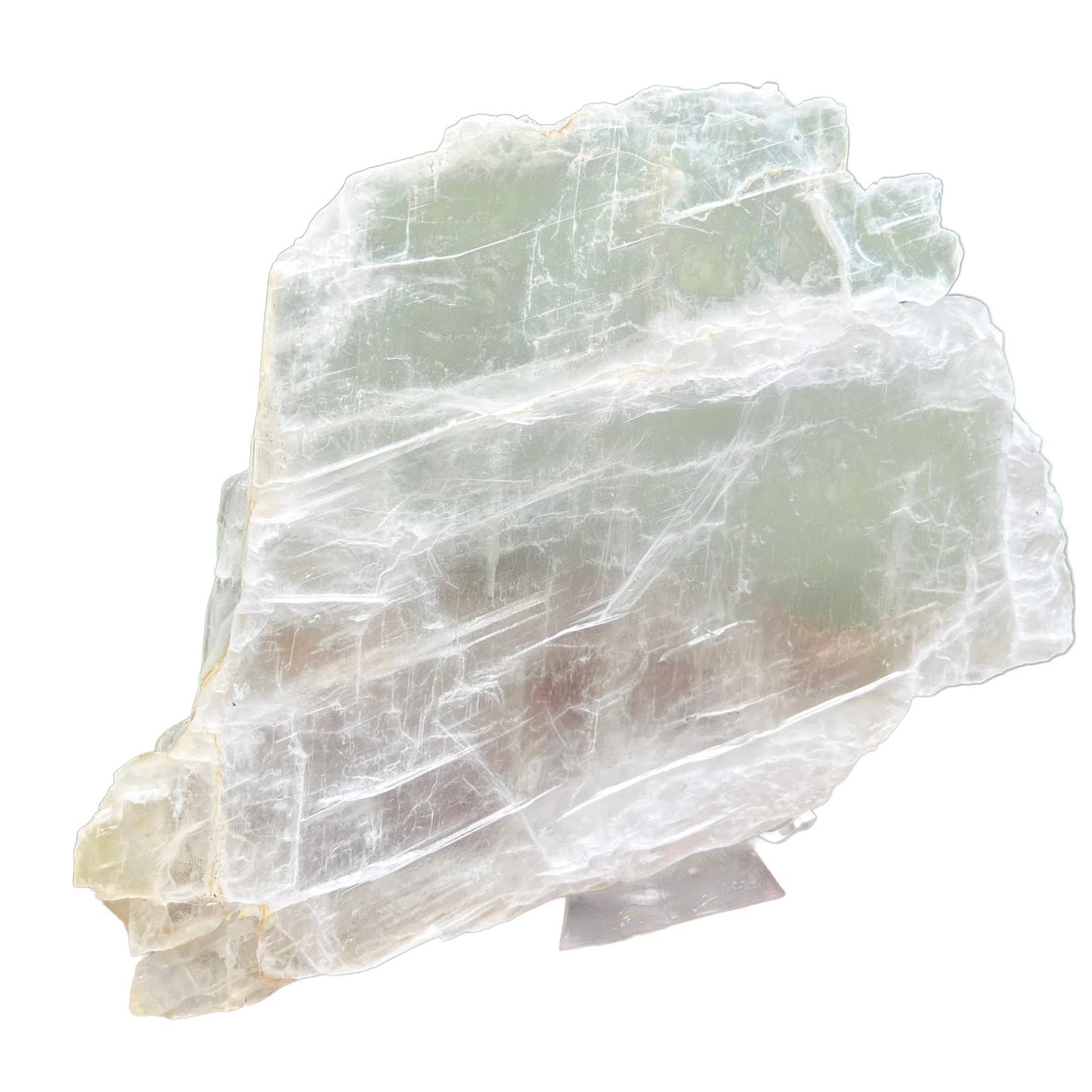 Overhead view of Selenite specimen, showing characteristic color.