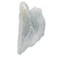 Selenite raw crystal standing slab, broad translucent white gypsum panel with natural terminations, AAA grade New Mexico, 4.03 lb, view 6