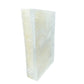 AAA grade selenite clearing block from New Mexico, top view, translucent white gypsum fiber, specimen 67.