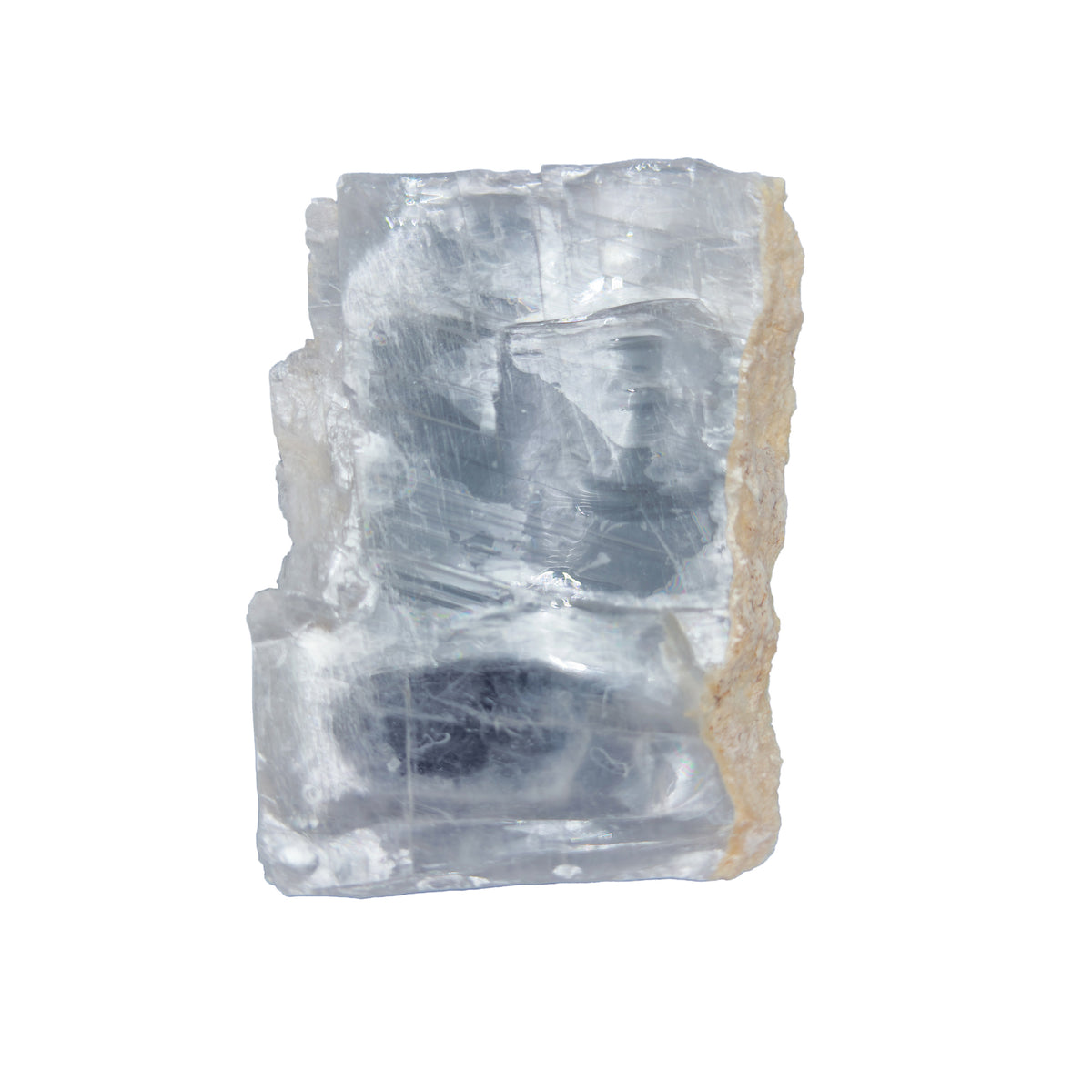 AAA grade selenite clearing slab from New Mexico, reverse side, translucent white gypsum fiber, specimen 62.