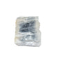 AAA grade selenite clearing slab from New Mexico, edge profile showing thickness, translucent white gypsum fiber, specimen 62.